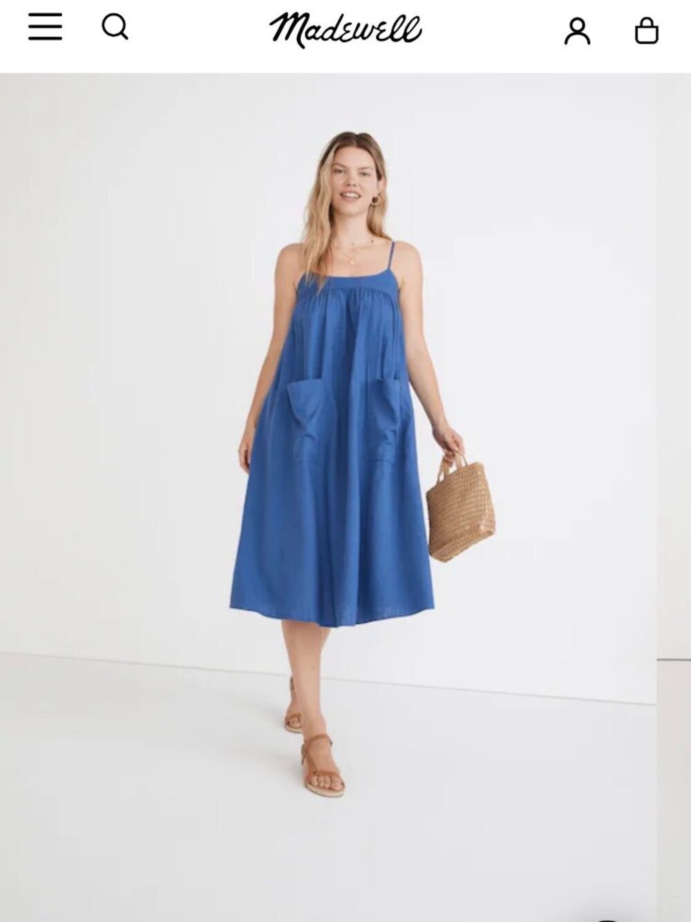 MADEWELL CAMI MIDI DRESS
